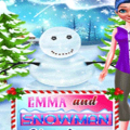 Emma And Snowman Christmas